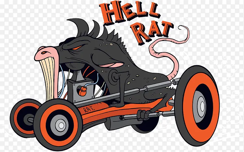 创意动画汽车地狱骑士图案