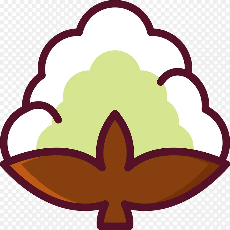 卡通棉花花朵png图