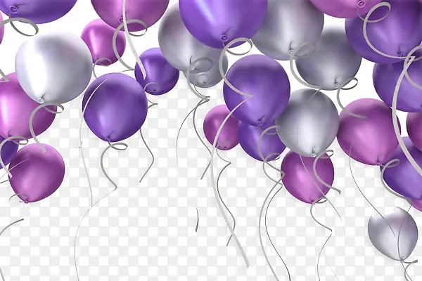 实物紫色气球