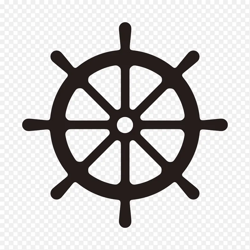 黑色控制方向的简单舵盘图案PNG图片素材下载_图片编号yndjmdgy-免抠素材网