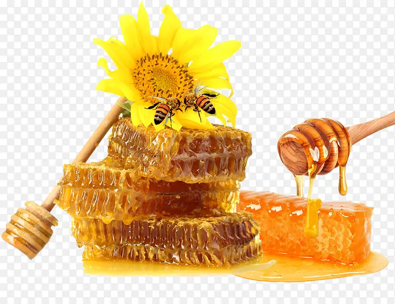 金色蜂蜜蜂巢免抠素材