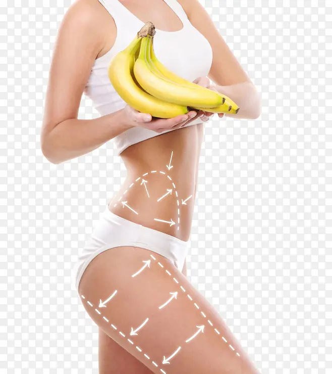 创意手绘合成运动健身香蕉