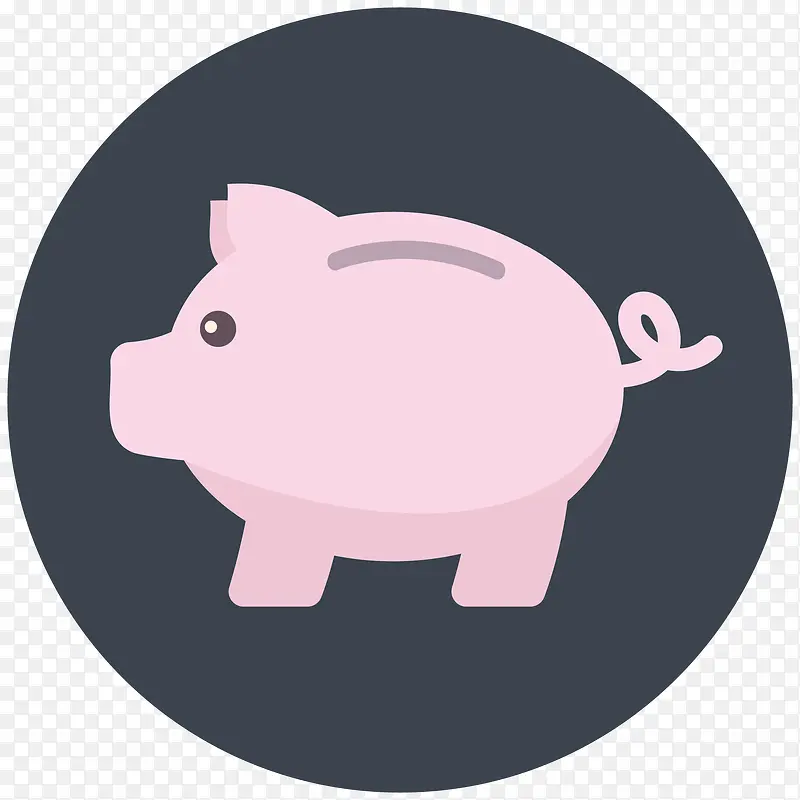 小猪储蓄罐图标设计