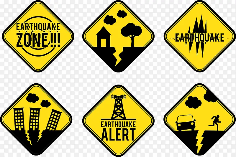 地震警告标识