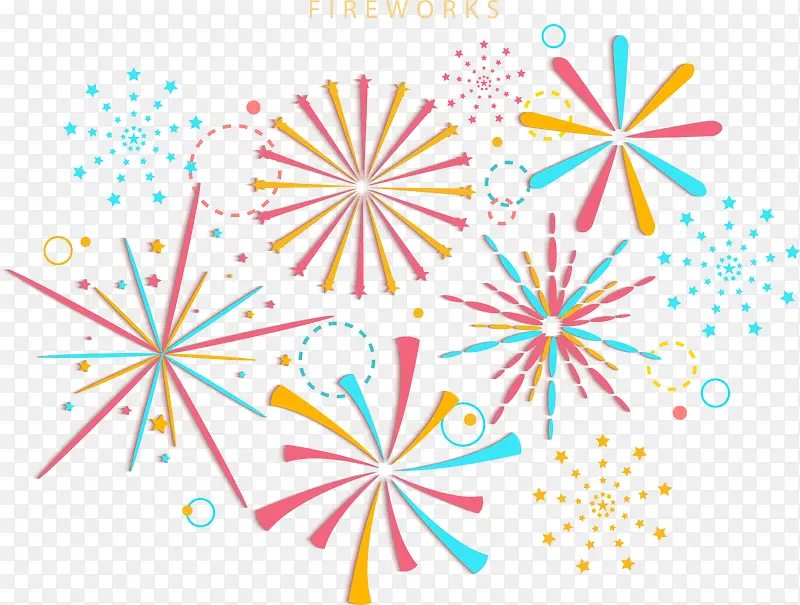 烟花绽放庆祝日
