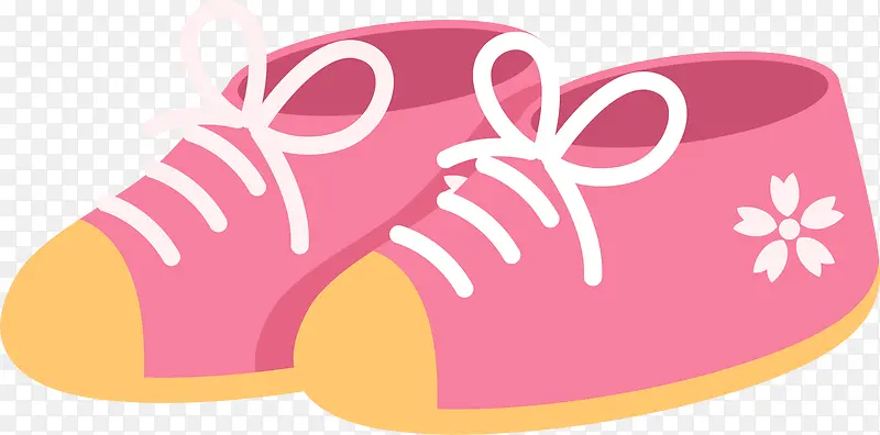 粉色系带鞋子设计图