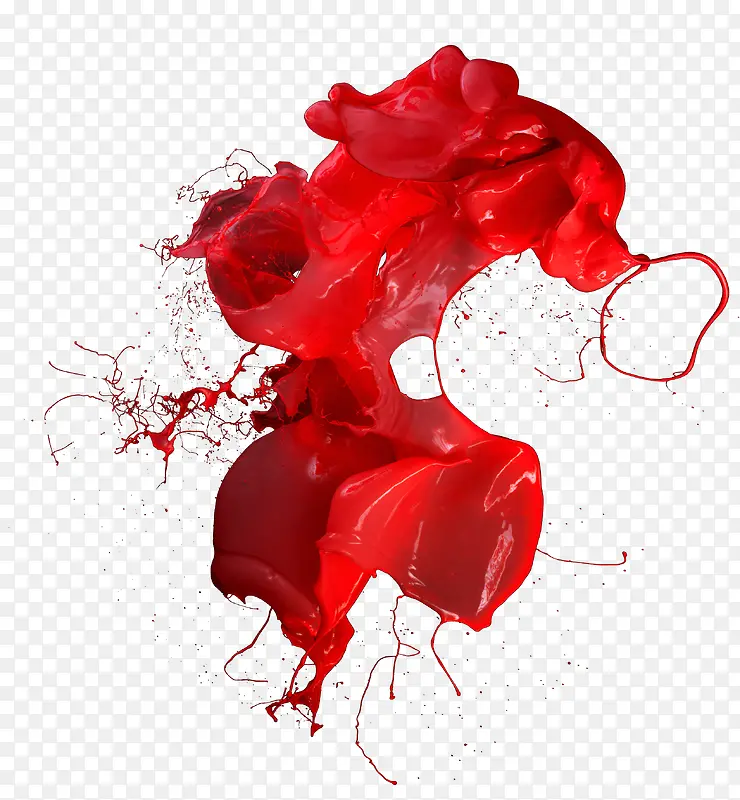 红色玫瑰液体素材