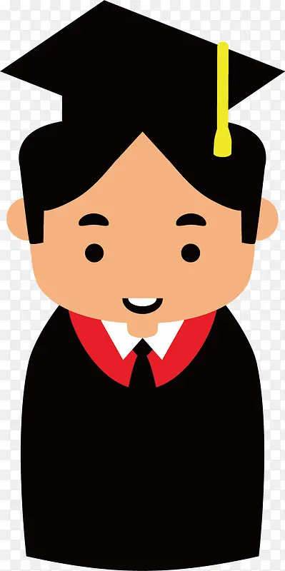 矢量图卡通穿学士服PNG图片素材下载_图片编号ykbjjpkq-免抠素材网