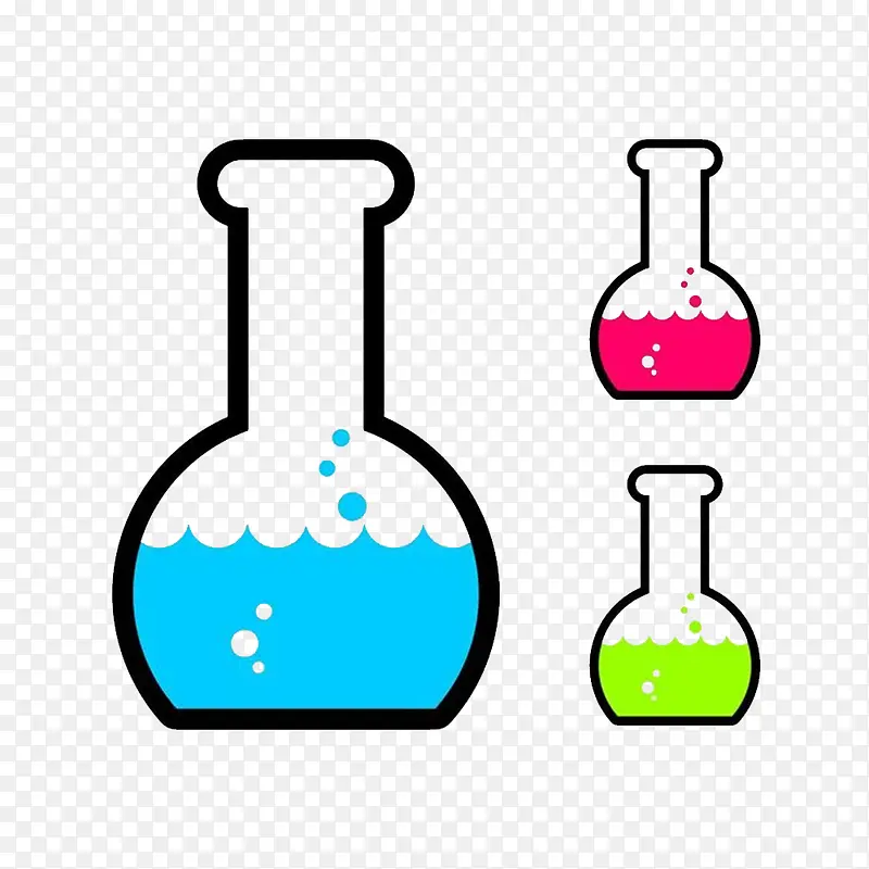 卡通实验化学颜色的PSD分层