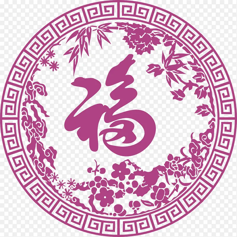 盘中福字