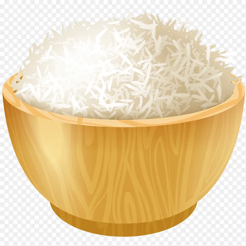 一碗白米饭矢量插画