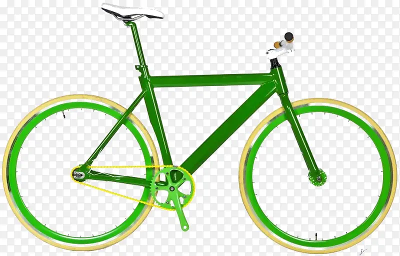 绿色死飞自行车