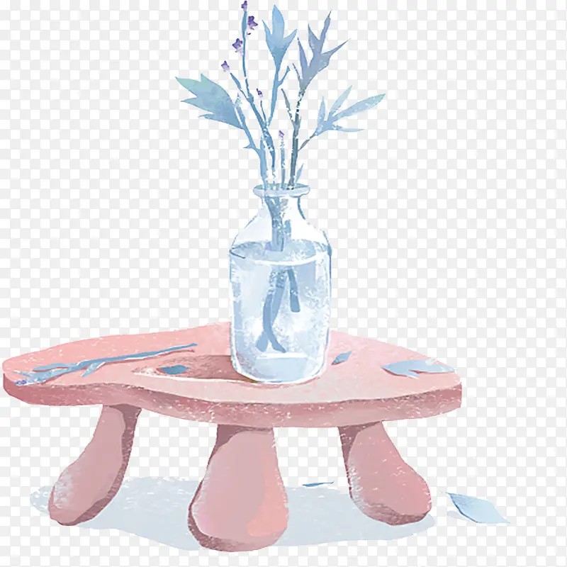 可爱小清新装饰海报装饰桌子和植