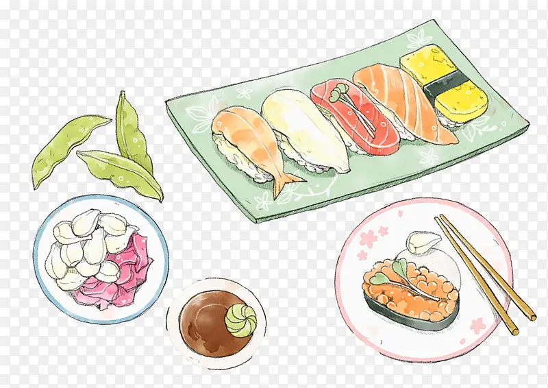 手绘日本寿司
