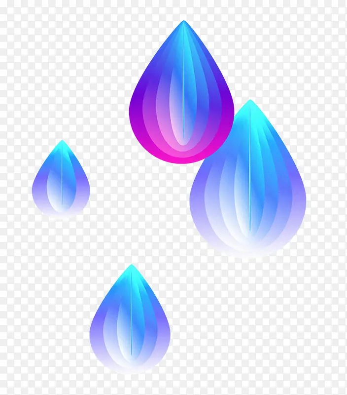 彩色雨滴型装饰图案