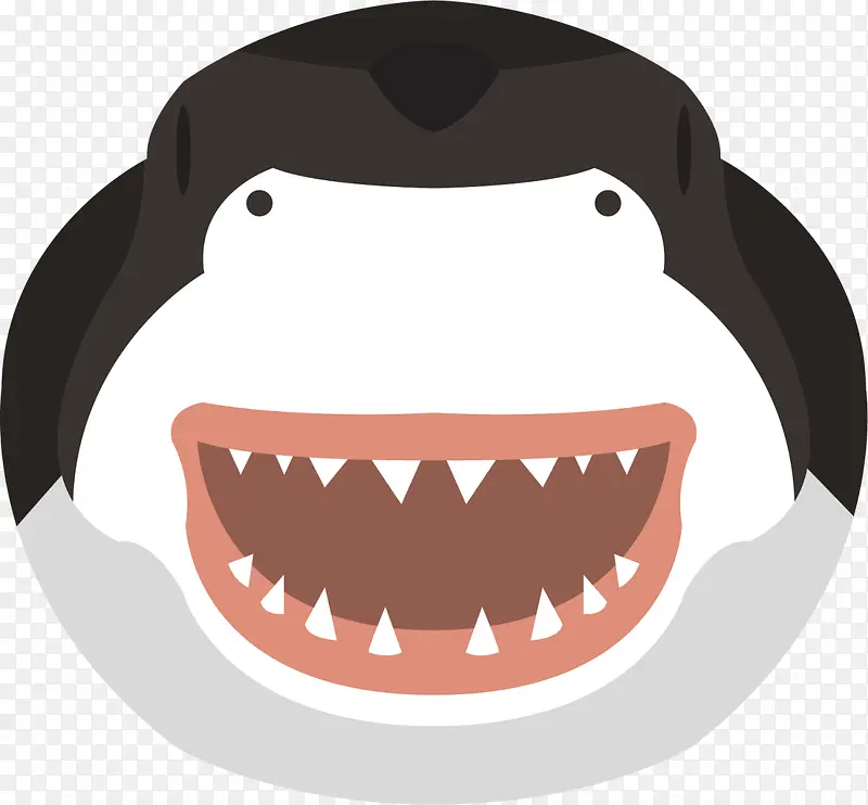 黑色立体咧嘴鲨鱼