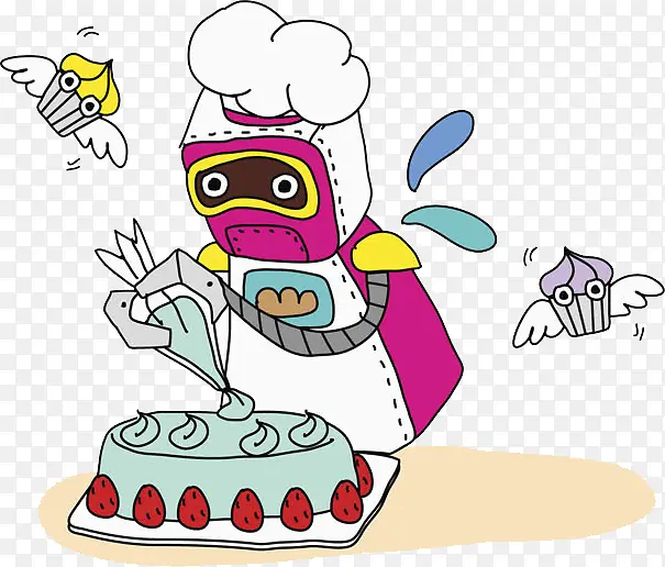 做蛋糕的机器人