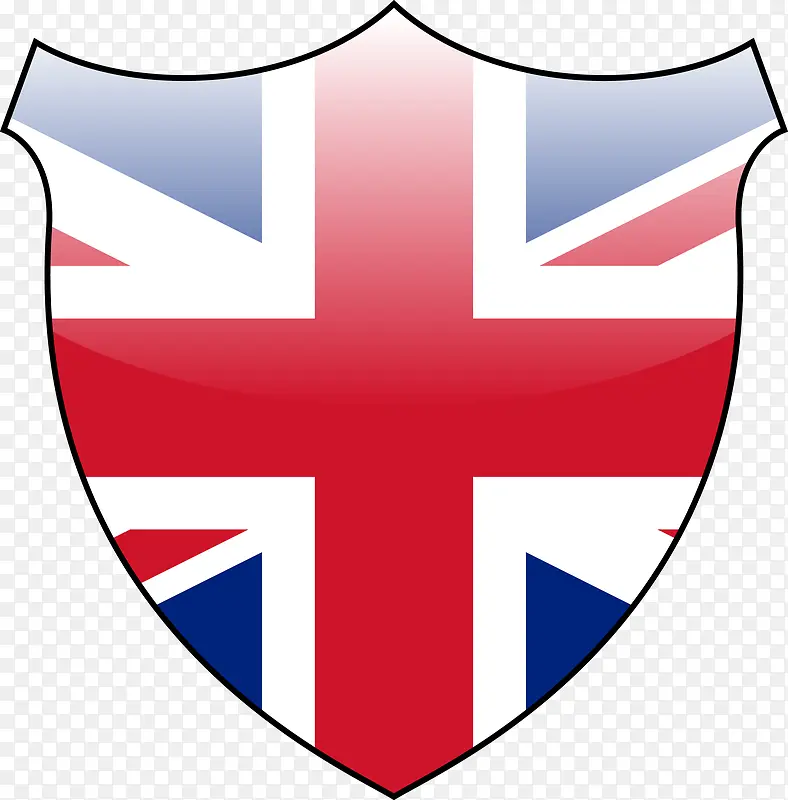 创意矢量英国国旗徽章图