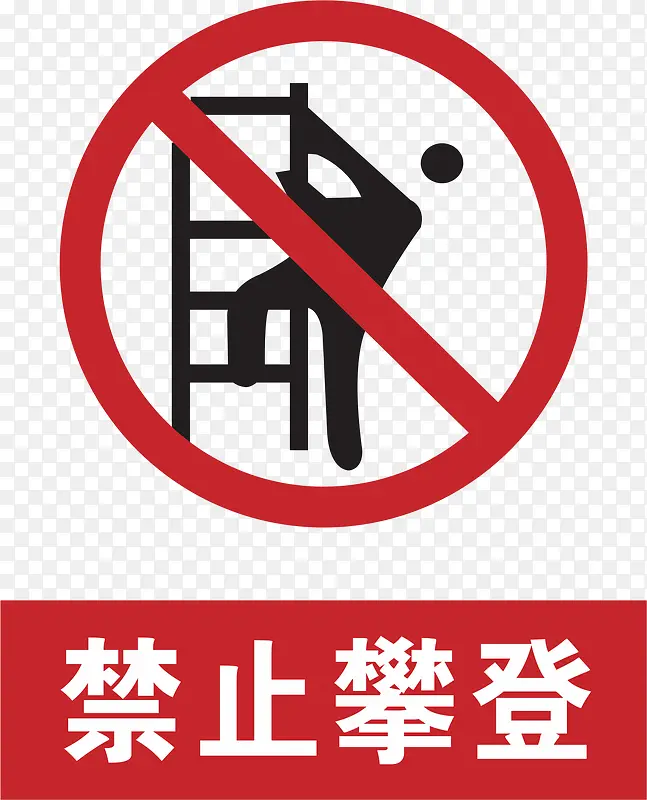 禁止攀登风景景区标志