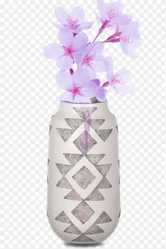 褐色几何设计陶瓷花瓶
