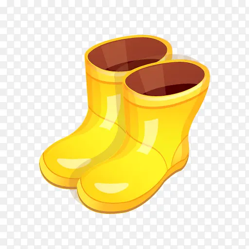 黄色的雨靴图标