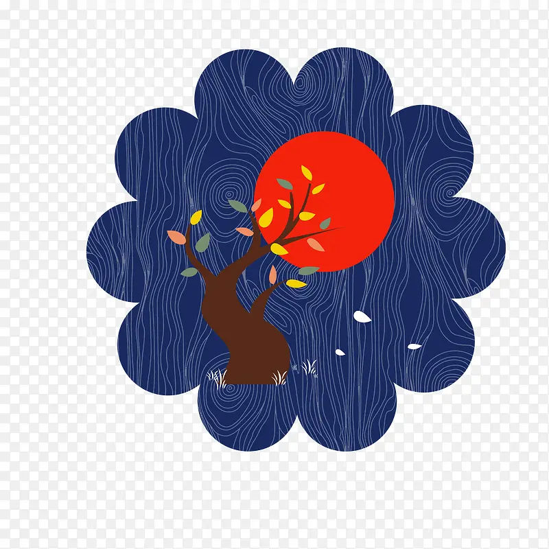 蓝色个性图案