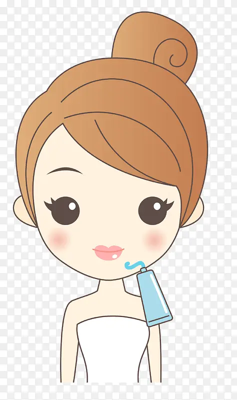 白色美丽女孩
