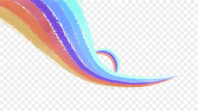 矢量水彩彩虹花纹