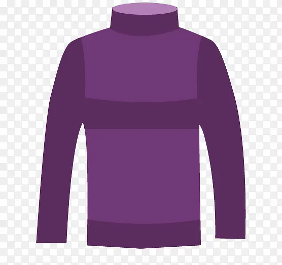 紫色高领男毛衣