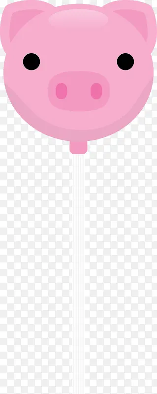 粉色小猪棒棒糖png图