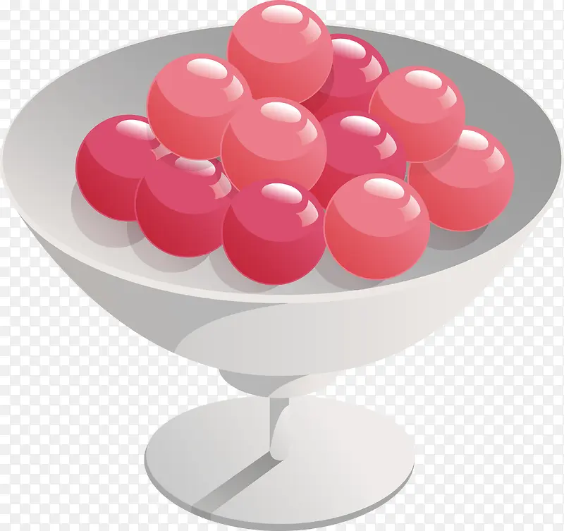 粉色水果果盘