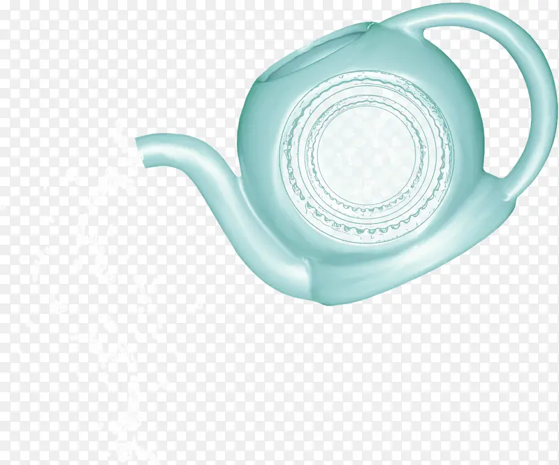 蓝色茶壶