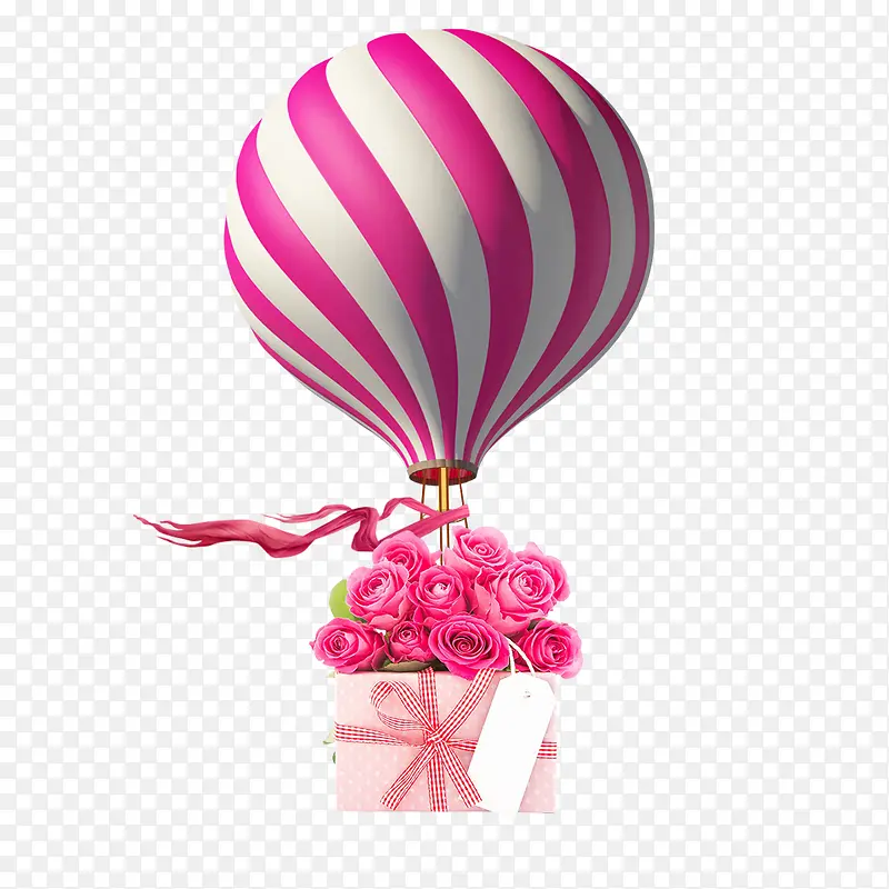 载着礼物的热气球