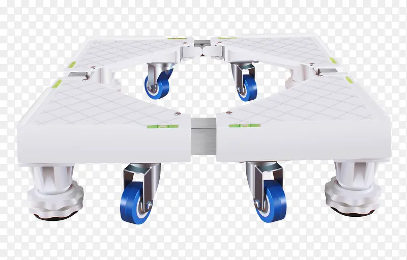 白色实物可移动洗衣机底座