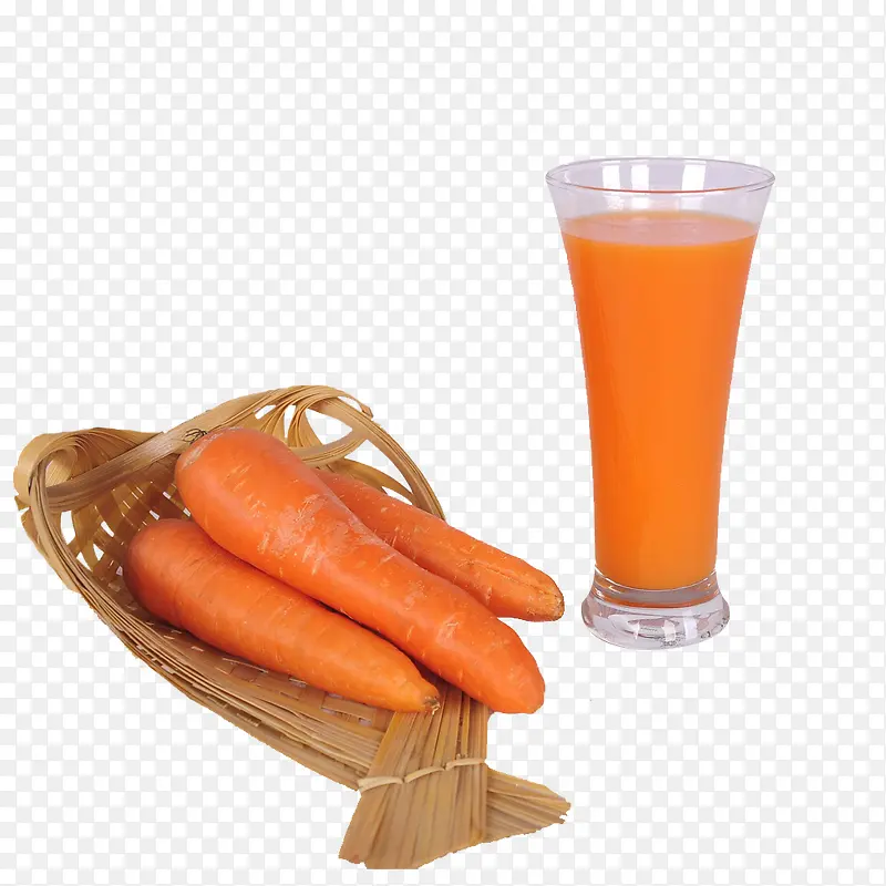 一竹篮的萝卜配胡萝卜汁