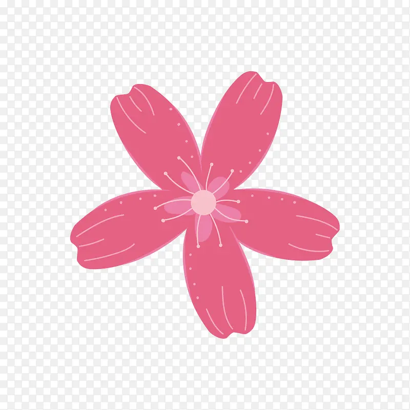 可爱粉色花瓣点缀素材
