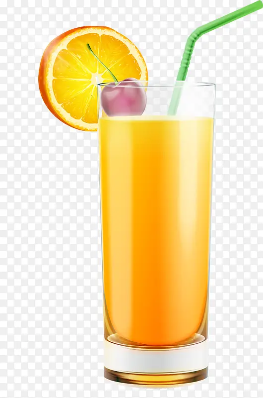 橙色卡通果汁
