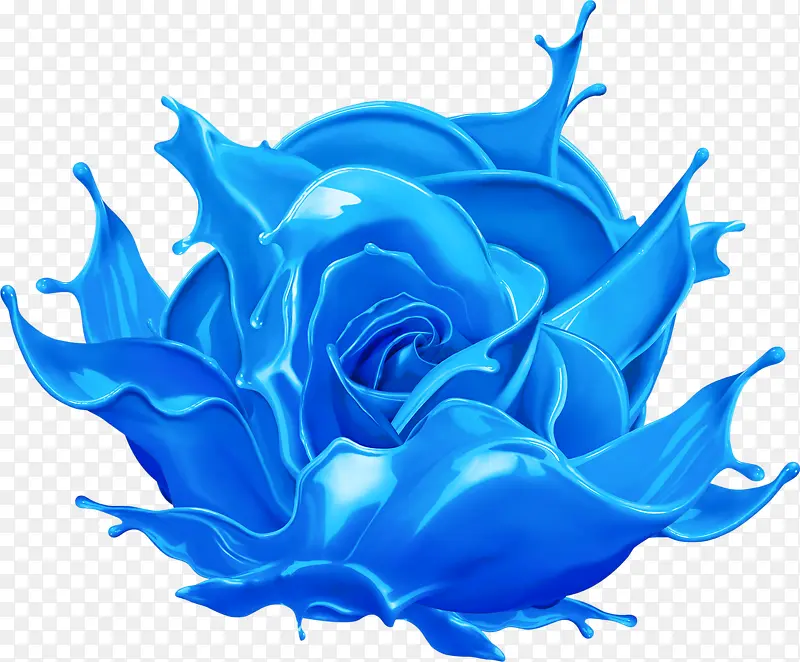 蓝色颜料玫瑰