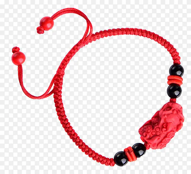 唐人世家开光貔貅红绳手链