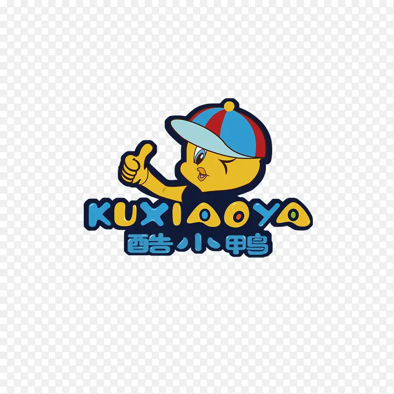 卡通可爱黄鸭logo图标