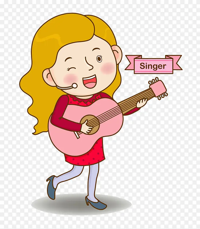 边唱边弹吉他的女人