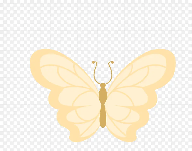 黄色手绘的小蝴蝶