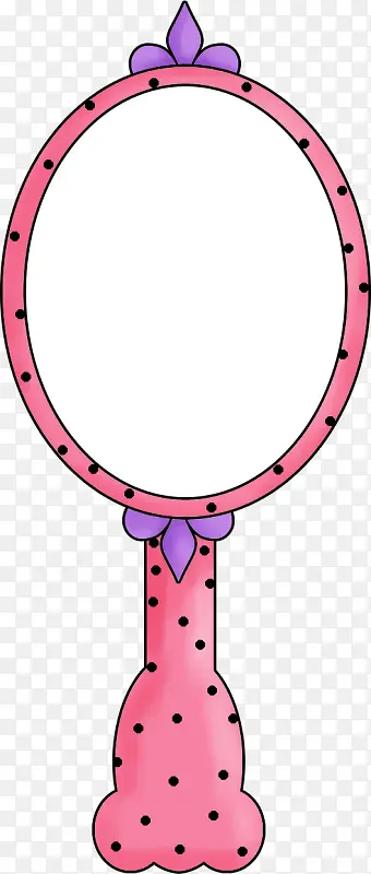 卡通粉红色镜子