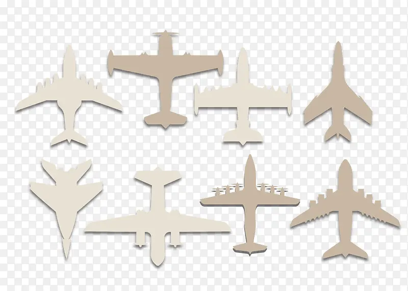 矢量创意硬纸板飞机模型