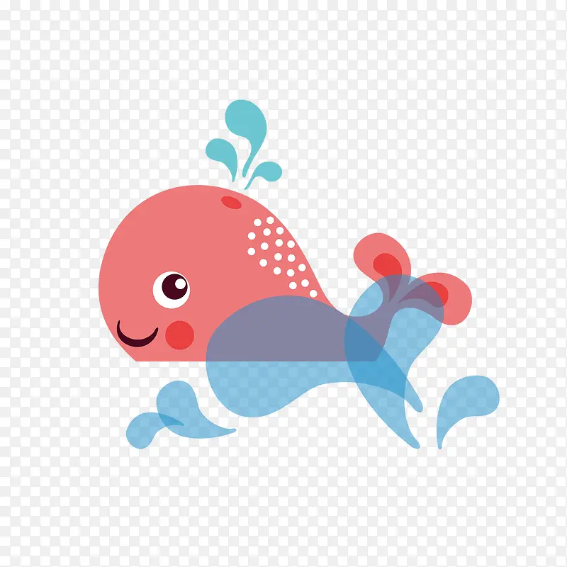 创意保护海洋动物插画元素