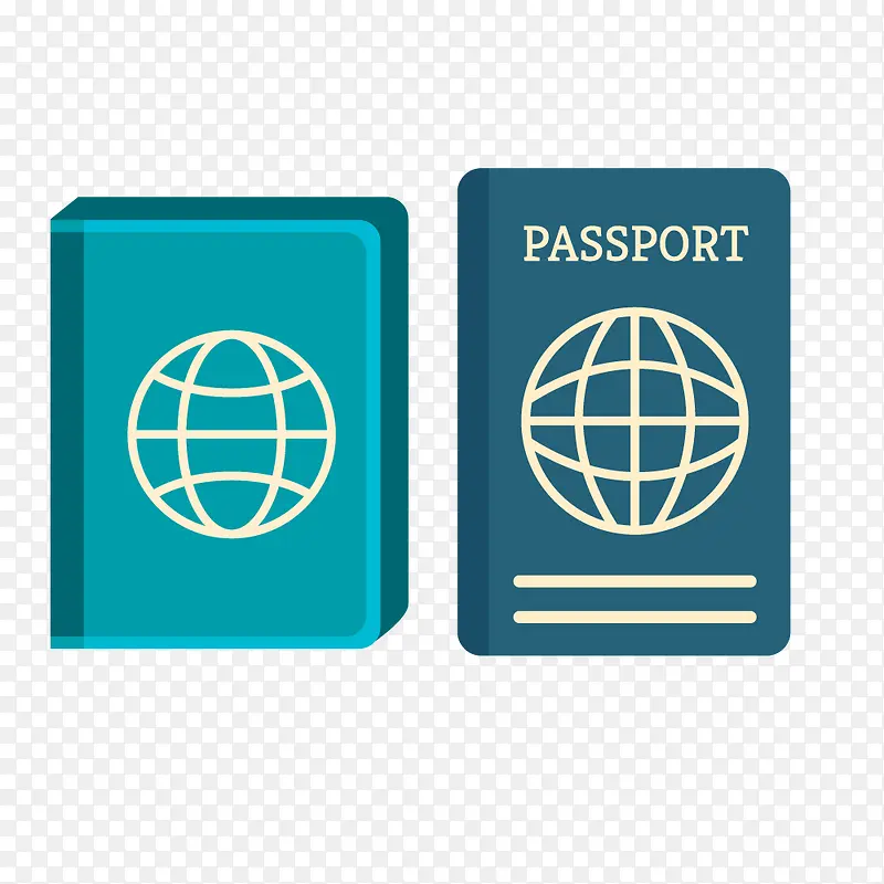 旅行社旅行护照图标设计素材