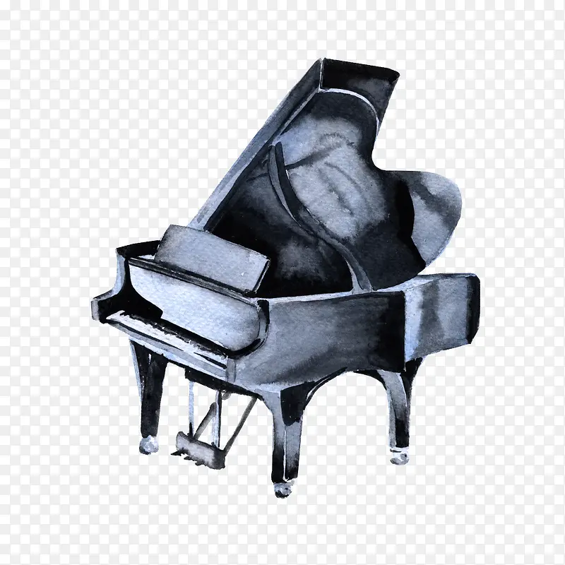 卡通简约乐器装饰海报设计钢琴