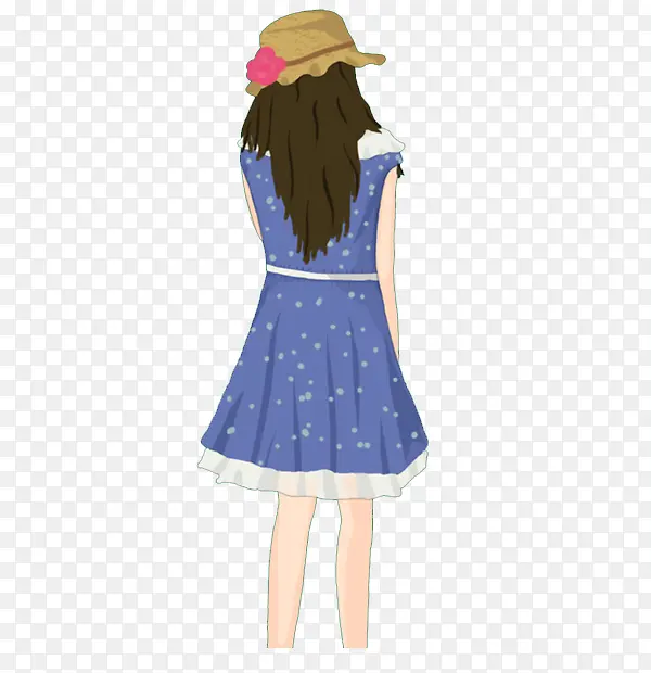 背对着的人卡通女孩PNG图片素材下载_图片编号qmvjzday-免抠素材网