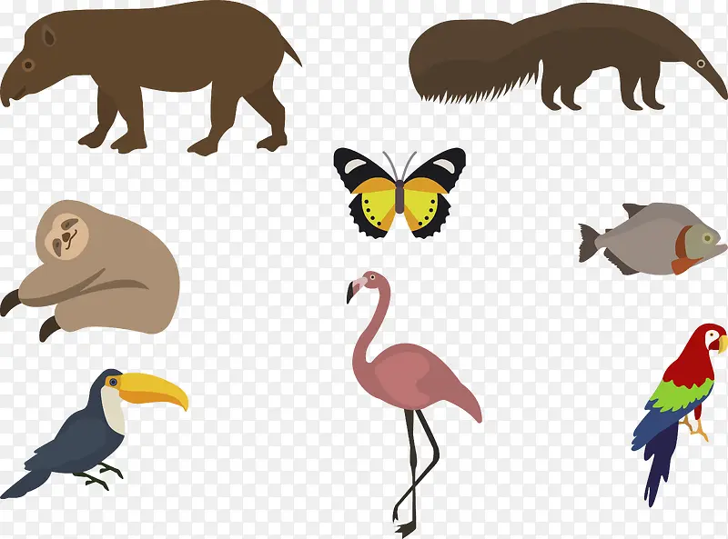 创意插画彩绘位图图形动物园动物