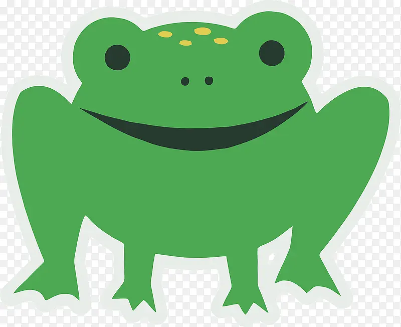 带斑点微笑的青蛙